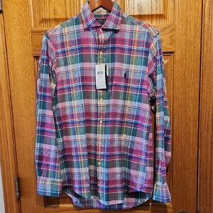 Polo by Ralph Lauren Men's Authentic Indian Madras Plaid Shirt Small